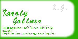 karoly gollner business card