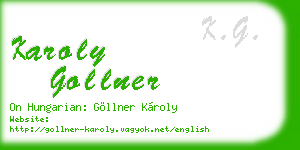 karoly gollner business card